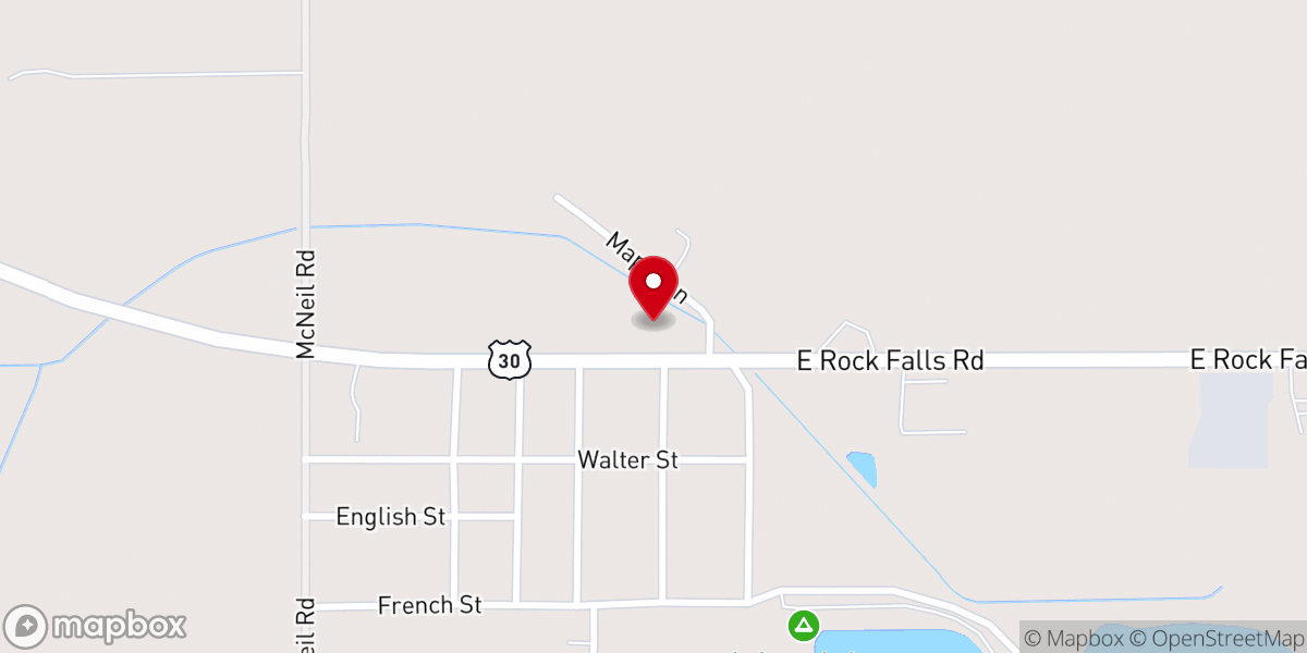 Map showing location of First Open Bible Church