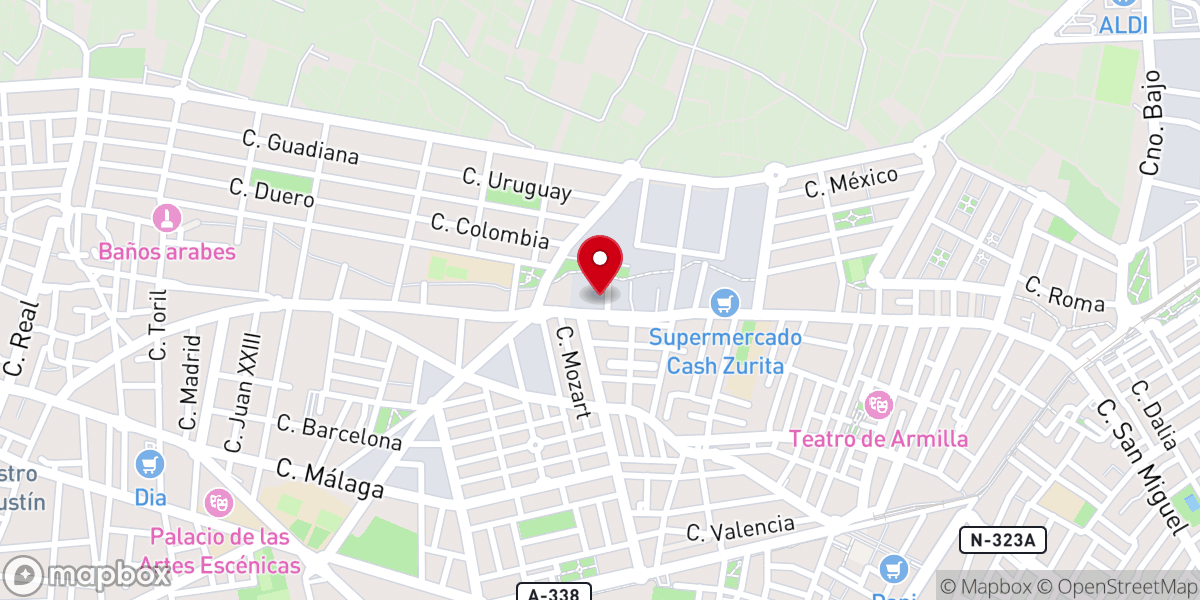 Map showing location of Iglesia Evangélica Comunidad de Fe de Granada