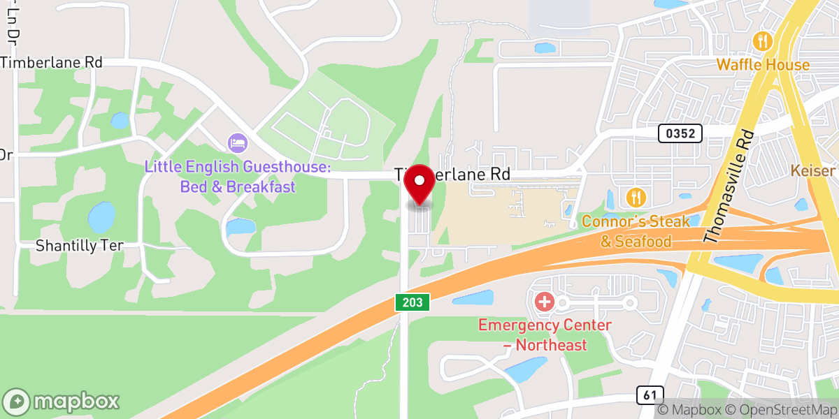 Map showing location of Church of Christ-Timberlane