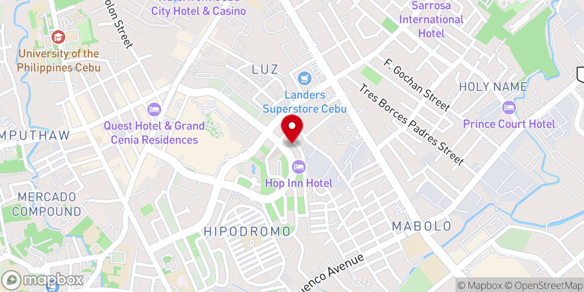 Map showing location of Gateway Impact Church