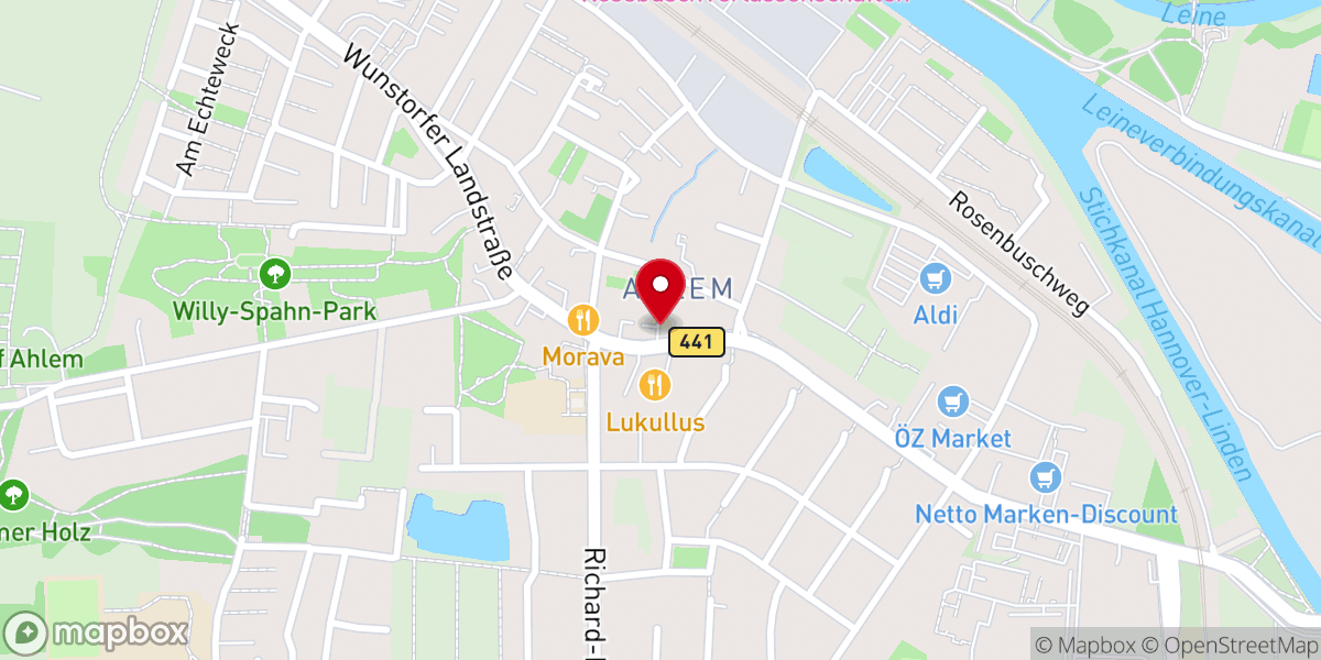 Map showing location of Martin-Luther-Kirchengemeinde