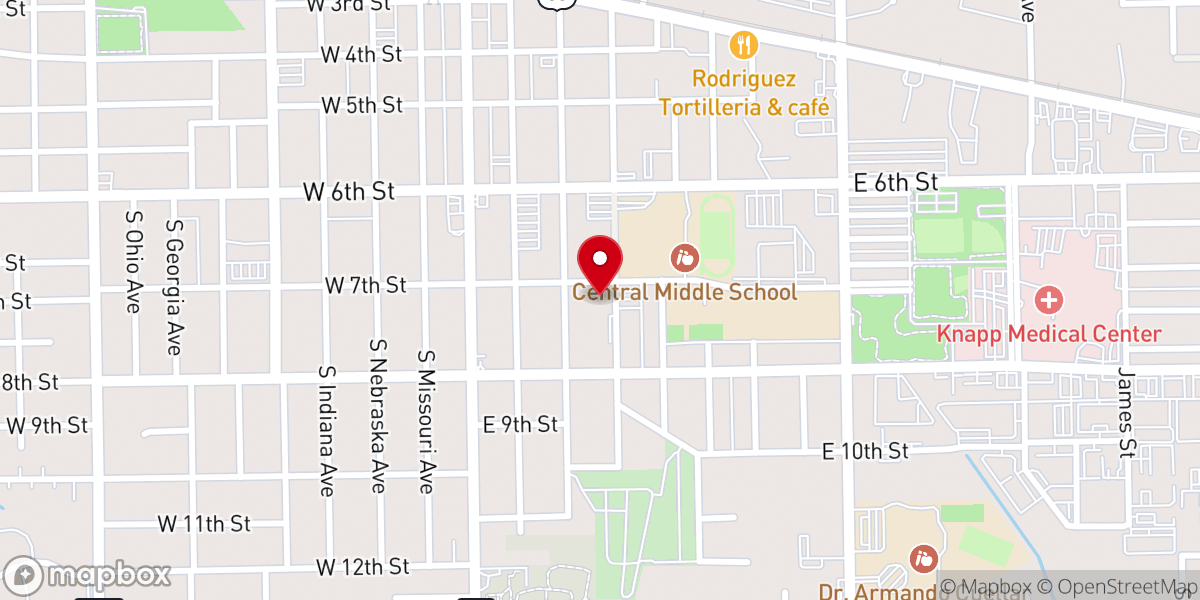 Map showing location of BT. Church - Mid-Valley Location