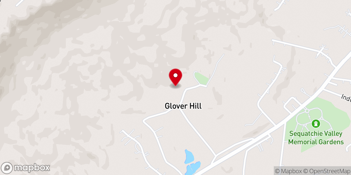 Map showing location of Glover Hill Church of God