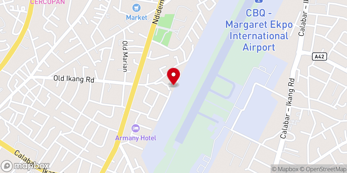 Map showing location of The Eagles Evangelistic Ministry International (TEEM)