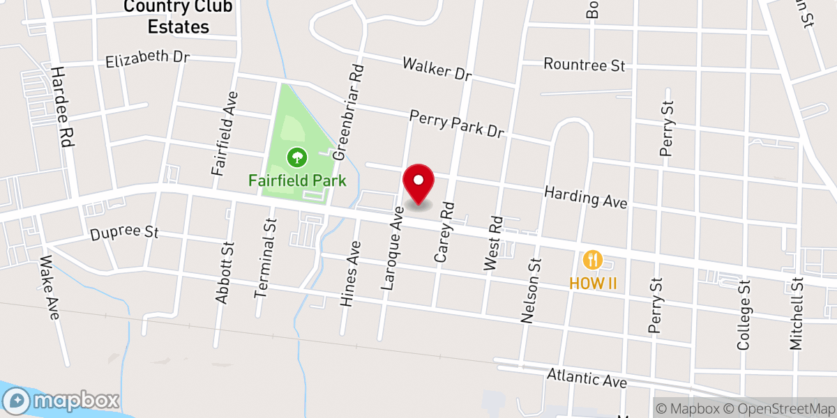 Map showing location of Unitarian Universalist Congregation of Kinston