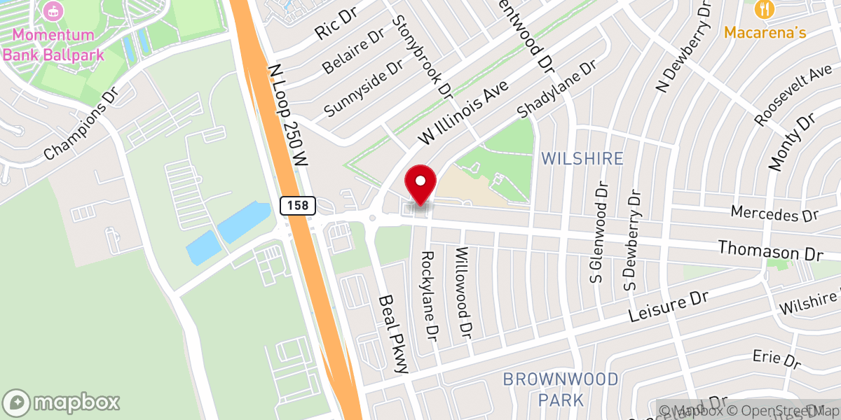 Map showing location of Midland Church of God