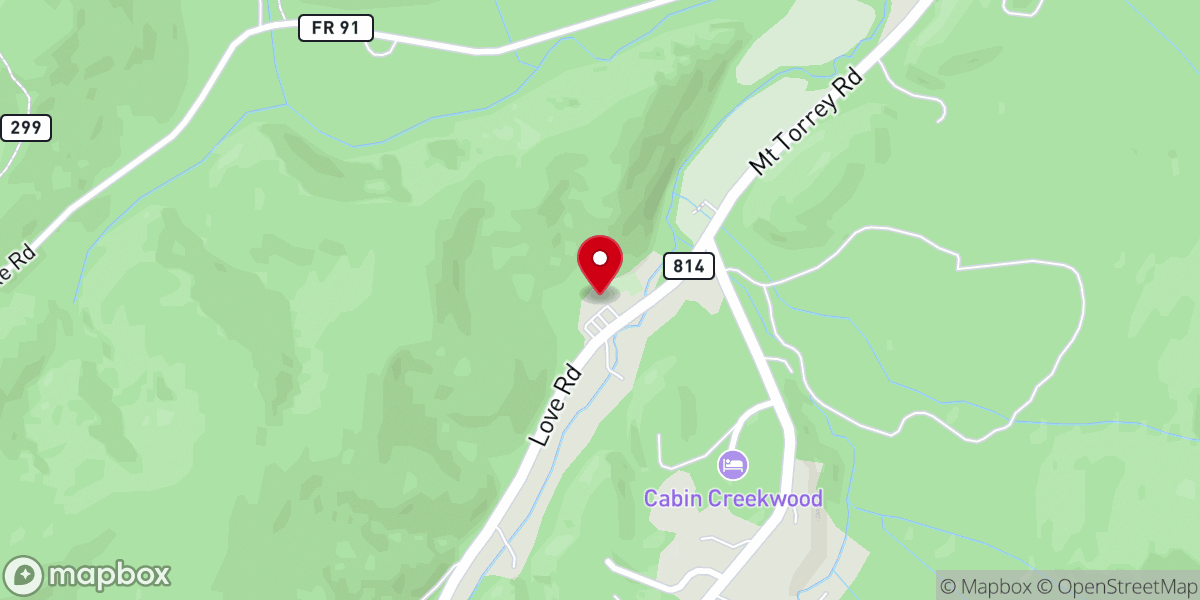 Map showing location of Mountain View Church