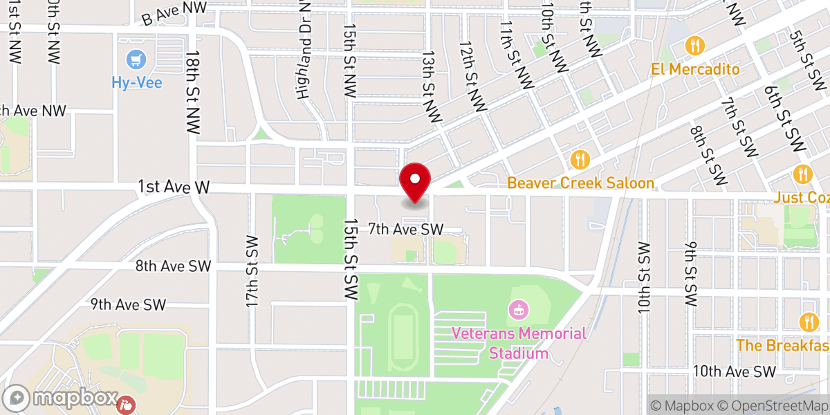 Map showing location of Trinity Lutheran Church