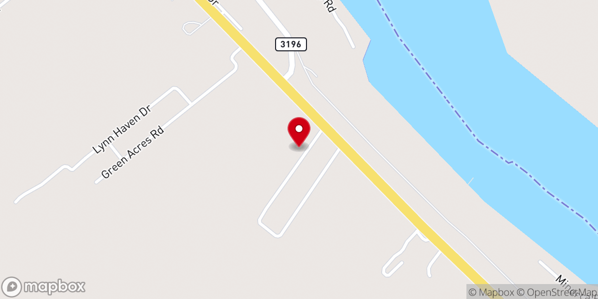 Map showing location of Sycamore Baptist Church