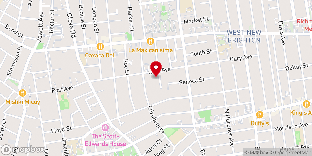 Map showing location of Hall's Temple Reformed Church