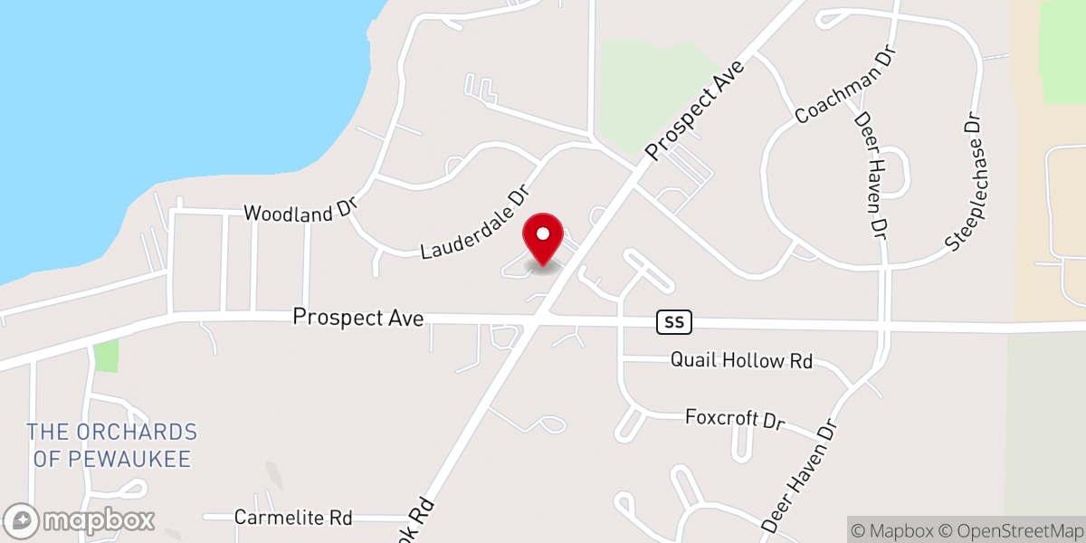Map showing location of Crossroads Church