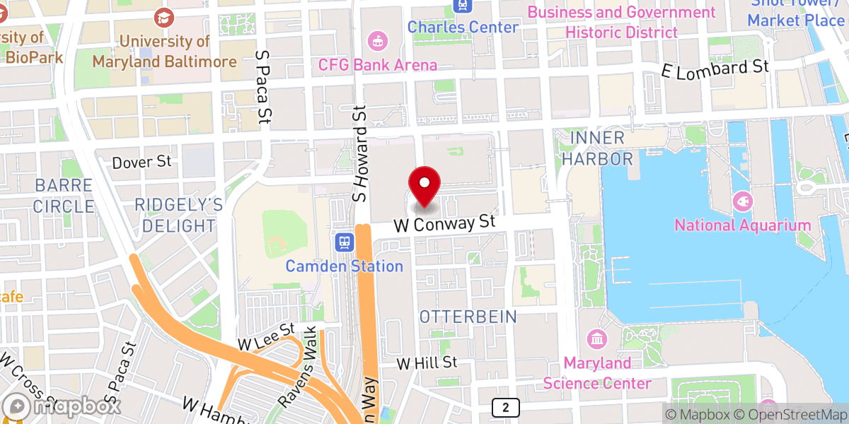 Map showing location of Old Otterbein United Methodist Church