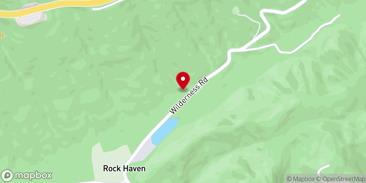 Map showing location of Rock Haven Church