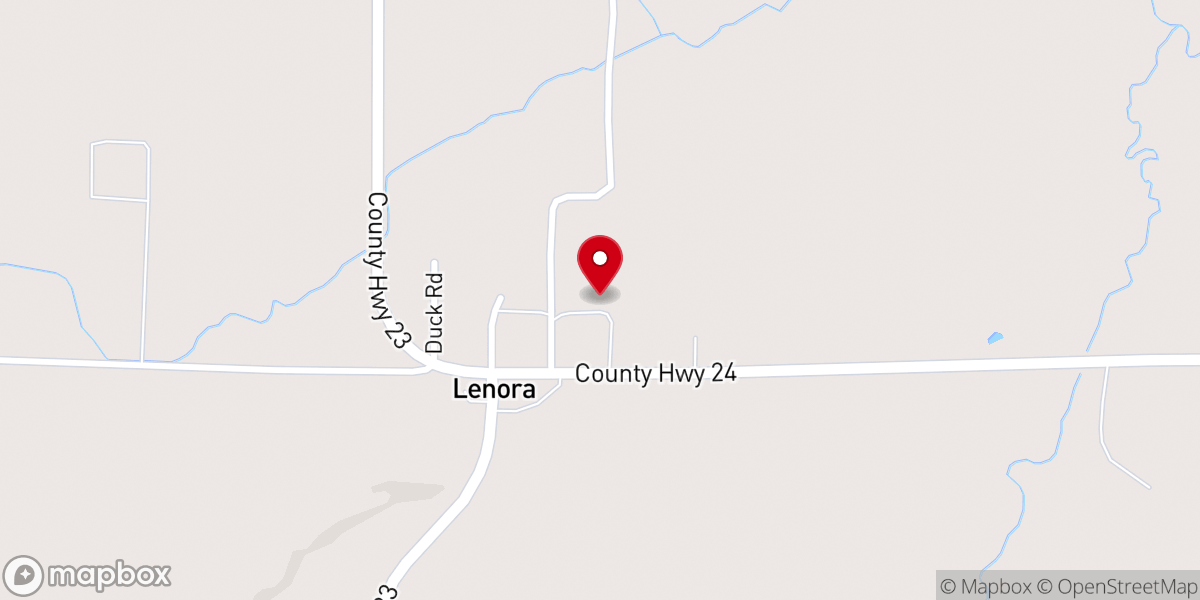 Map showing location of Historic Lenora Methodist Church