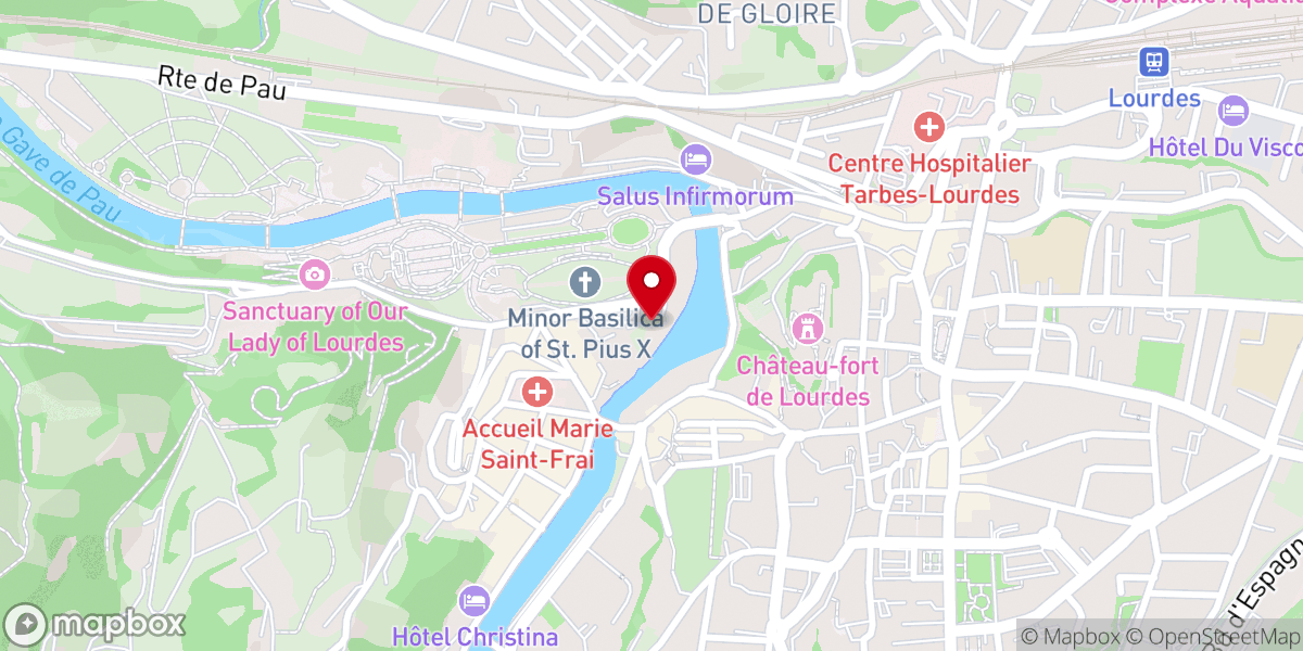 Map showing location of Musée Sainte-Bernadette