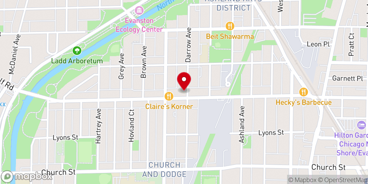 Map showing location of Springfield Baptist Church