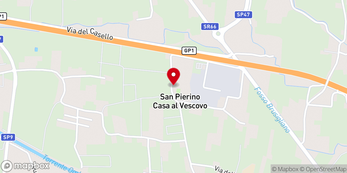 Map showing location of Oratorio Parrocchiale San Pierino Casa al Vescovo