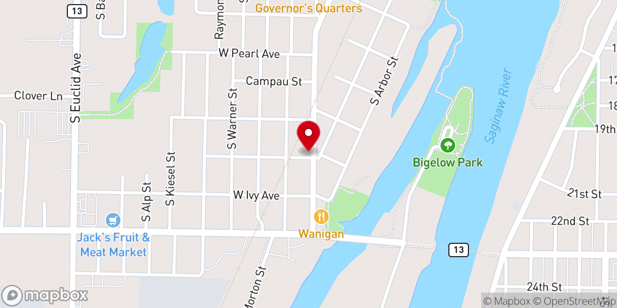 Map showing location of First United Church of Christ