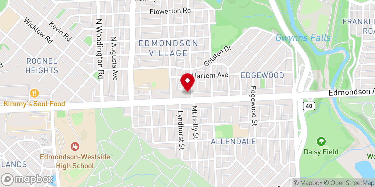 Map showing location of St Bernardine Roman Catholic Church with Historic St. Peter Claver