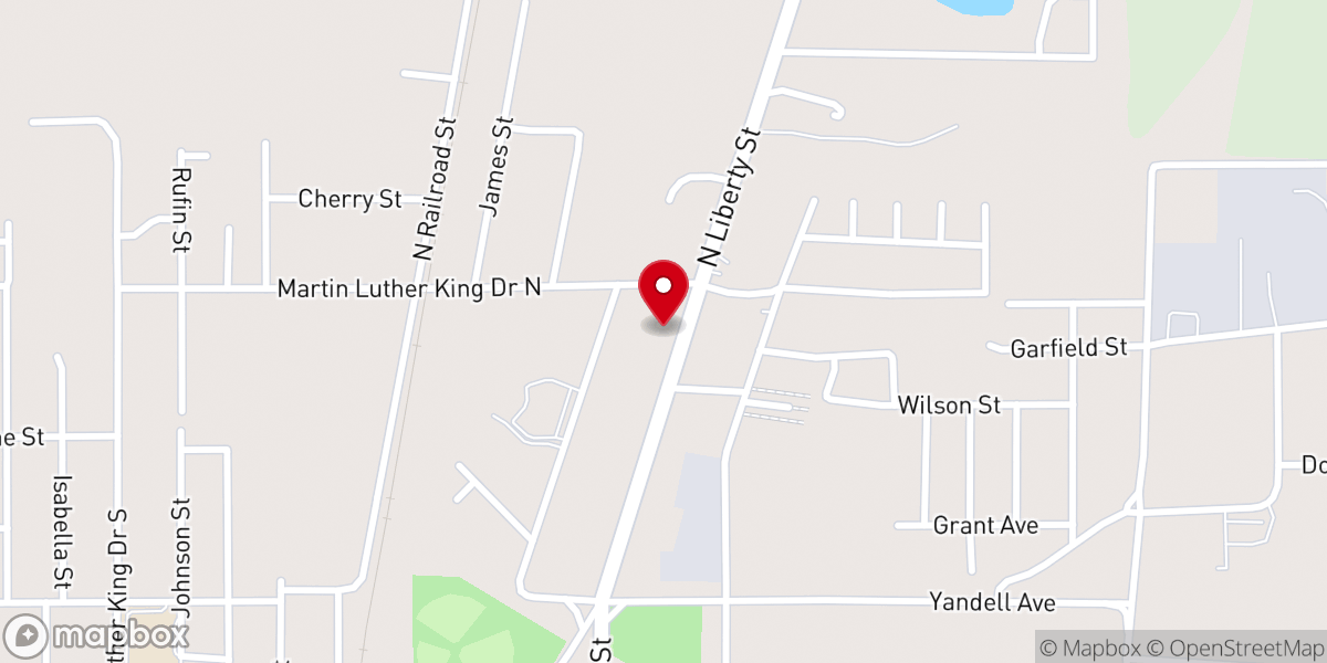 Map showing location of Church of Christ