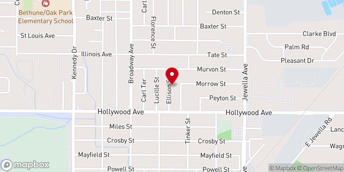 Map showing location of Lone Star Baptist Church