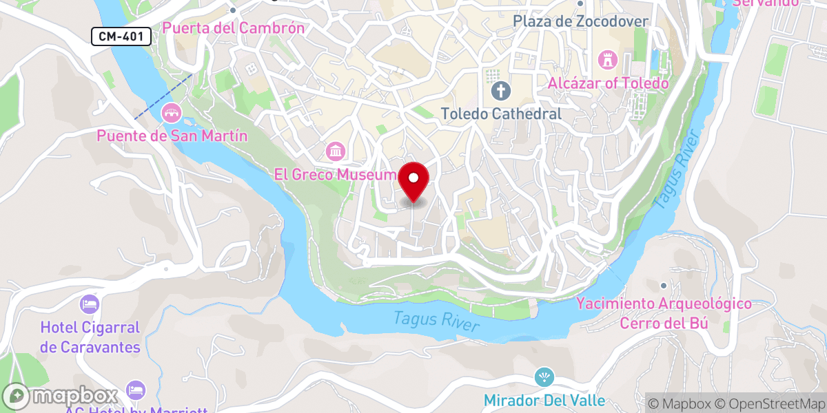 Map showing location of Portada de la antigua iglesia de San Torcuato (Toledo)