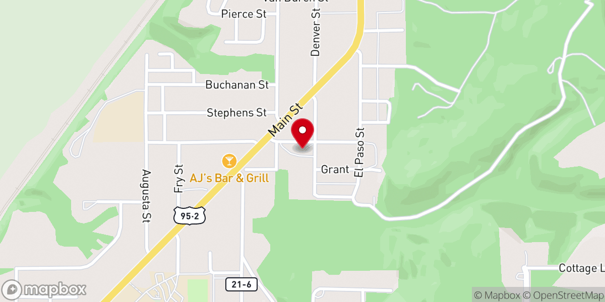 Map showing location of United Methodist Church