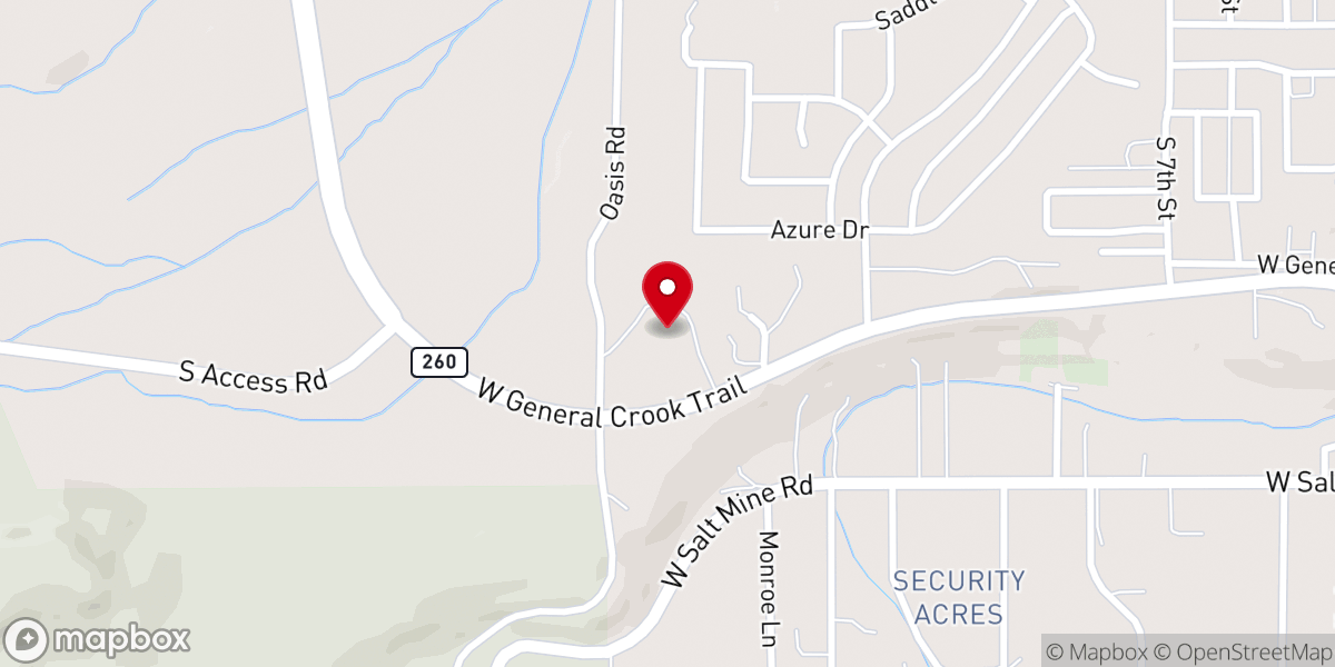 Map showing location of Desert Willow Church