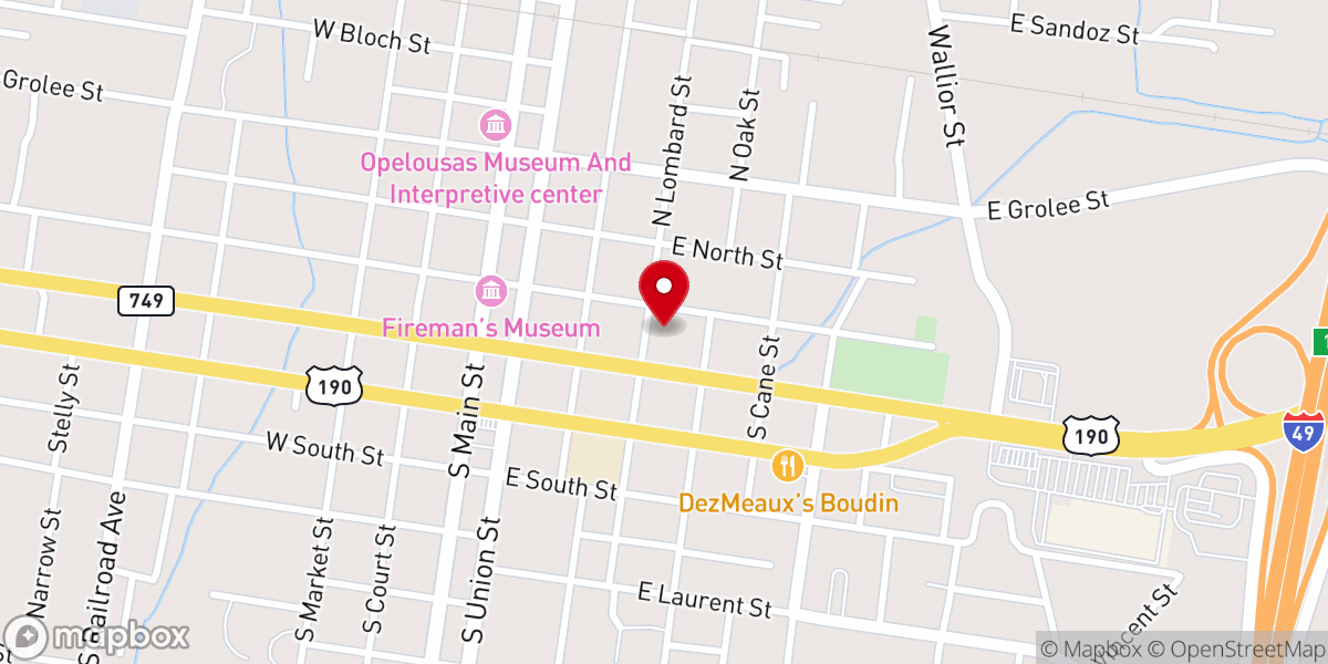 Map showing location of Louisiana Memorial United Methodist Church & Lauman Fellowship Hall (Venue Rental)