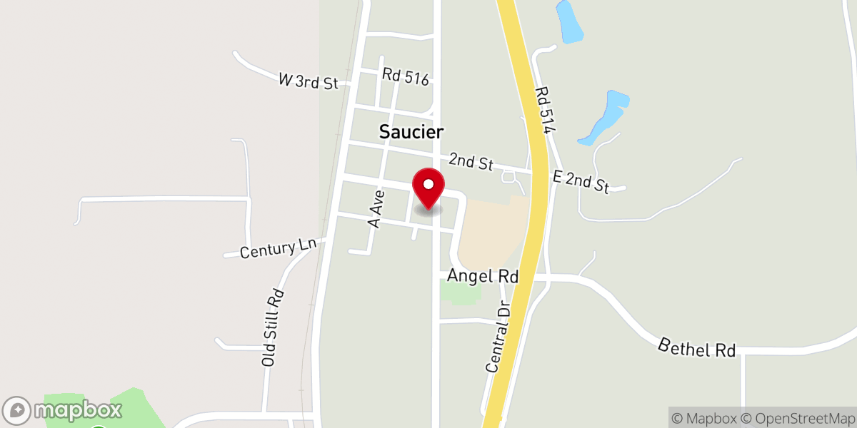 Map showing location of Faithview Baptist Church