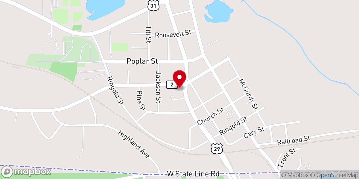 Map showing location of Flomaton Church of Christ
