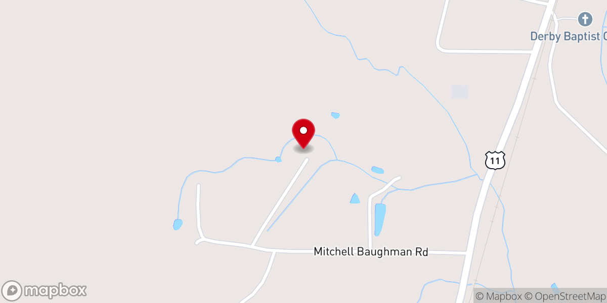 Map showing location of Northspoon Baptist Church