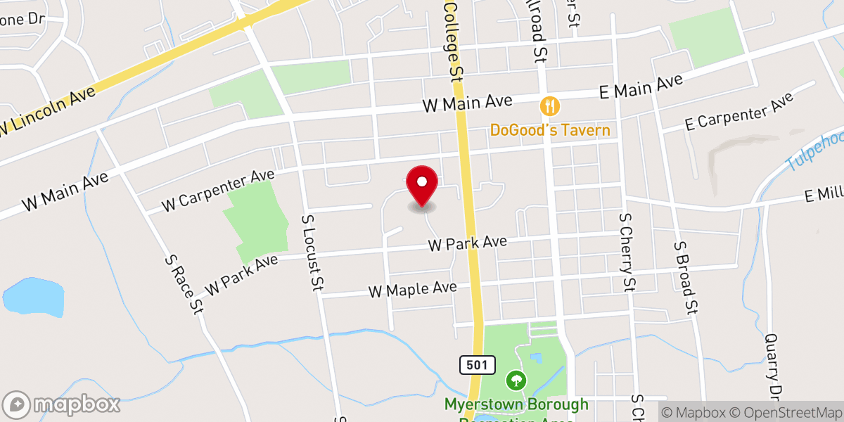 Map showing location of Evangelical Seminary