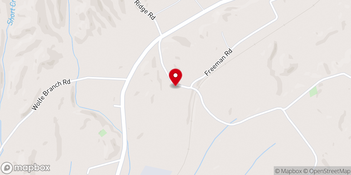 Map showing location of Hopewell Baptist Church