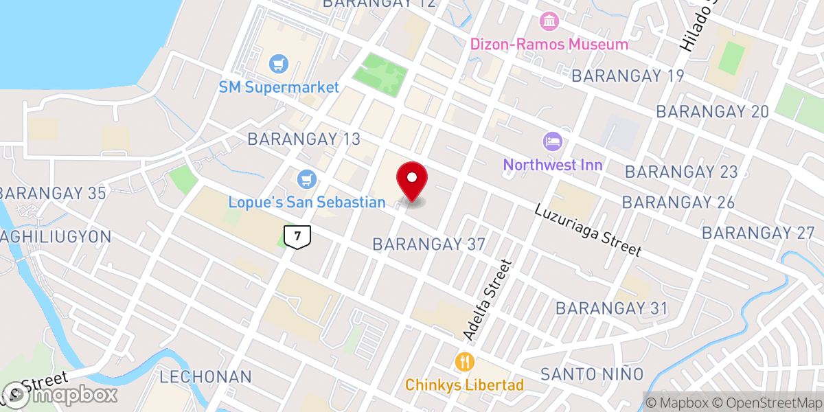 Map showing location of Calvary temple