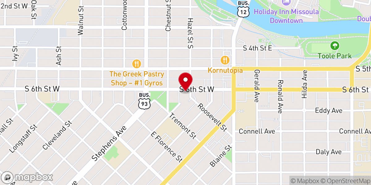Map showing location of Annunciation Greek Orthodox Christian Church