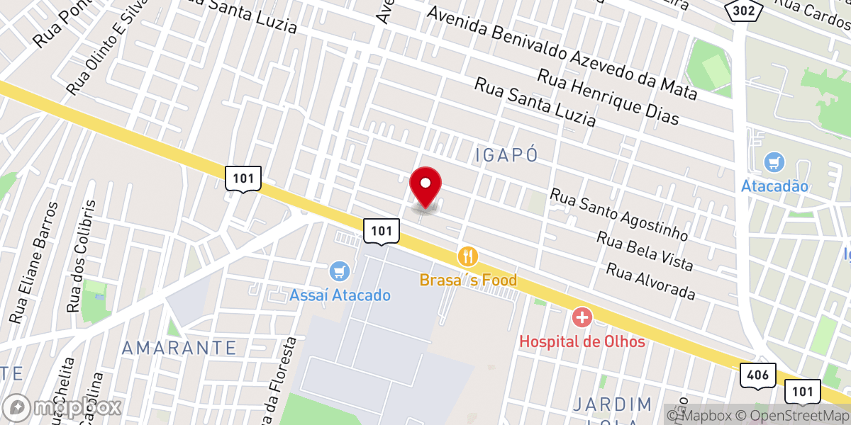 Map showing location of Igreja Pentecostal Alto Retiro