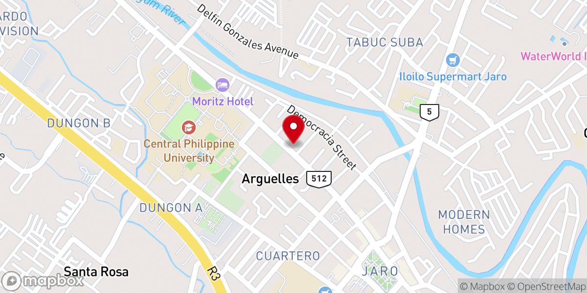 Map showing location of The Living Legacy Baptist Church