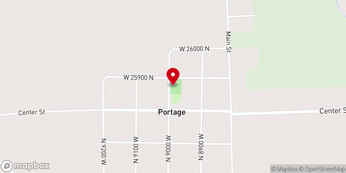 Map showing location of Portage Town