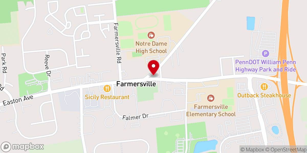 Map showing location of Fellowship Baptist Church