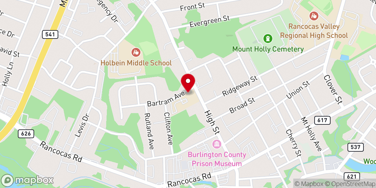 Map showing location of SVDP - Sacred Heart Conference - Food Distribution Center