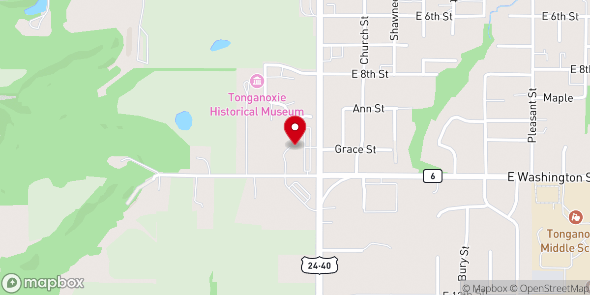 Map showing location of West Haven Church