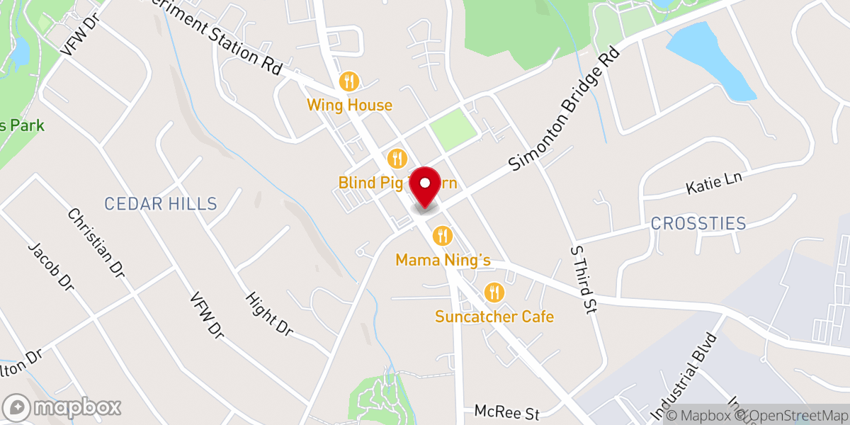 Map showing location of First Christian Church of Watkinsville