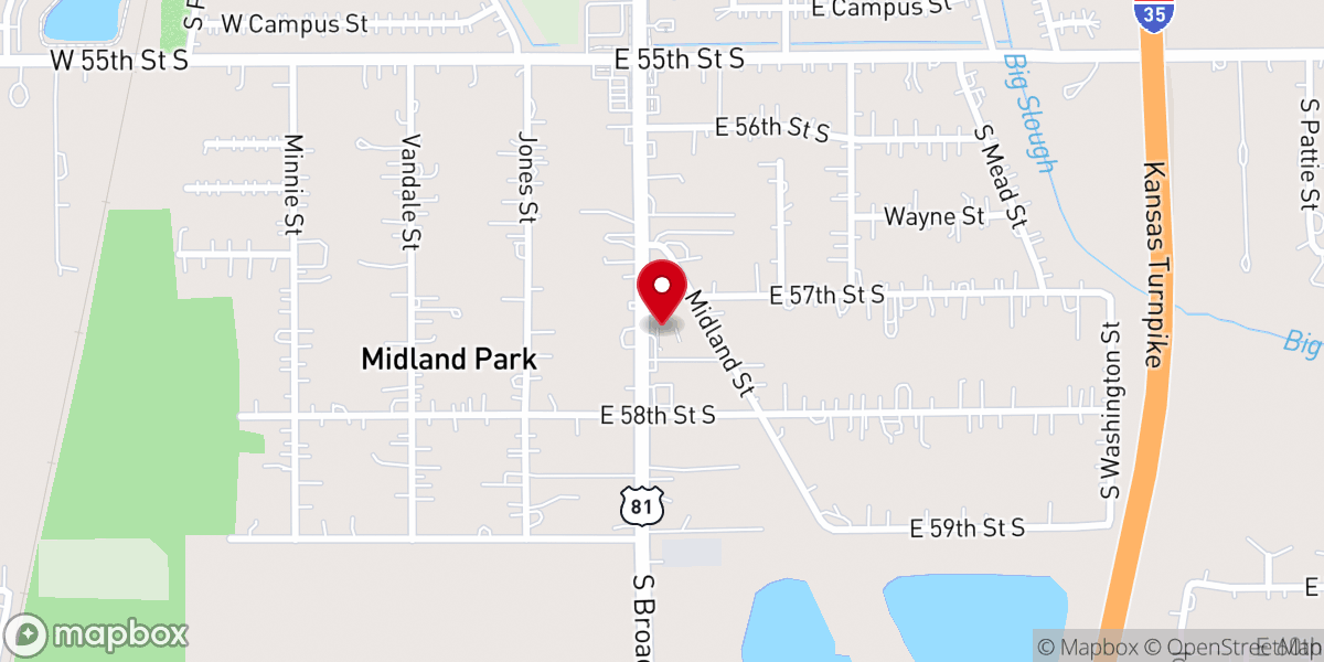Map showing location of Christian Chapel Foursquare