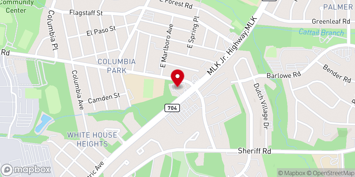 Map showing location of Uplift Baptist Church