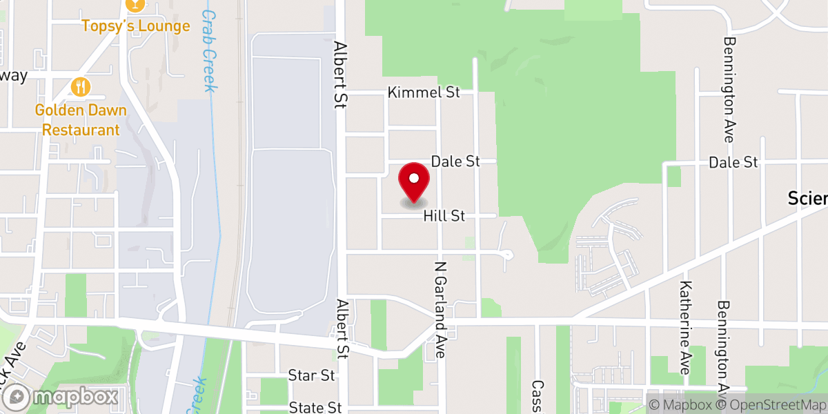 Map showing location of Greater Ebenezer Baptist Church
