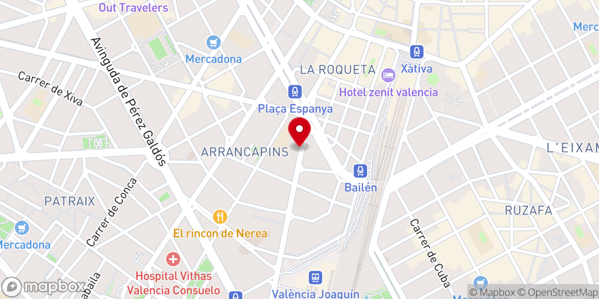 Map showing location of Iglesia de Cristo Rey (antiguo monasterio de San Vicente de la Roqueta)