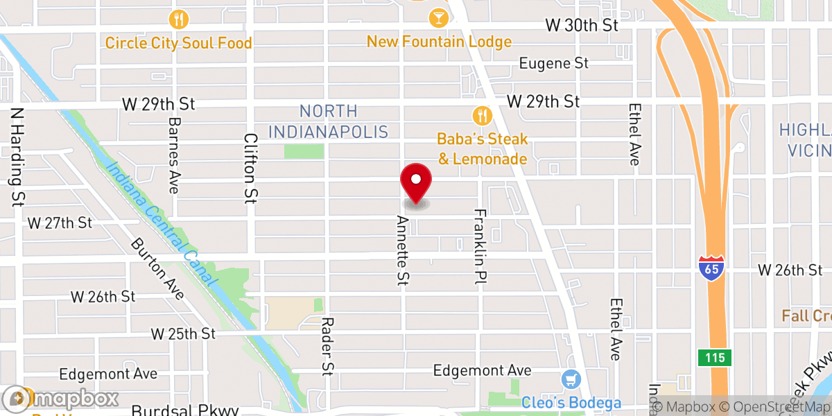 Map showing location of Puritan Missionary Baptist Church