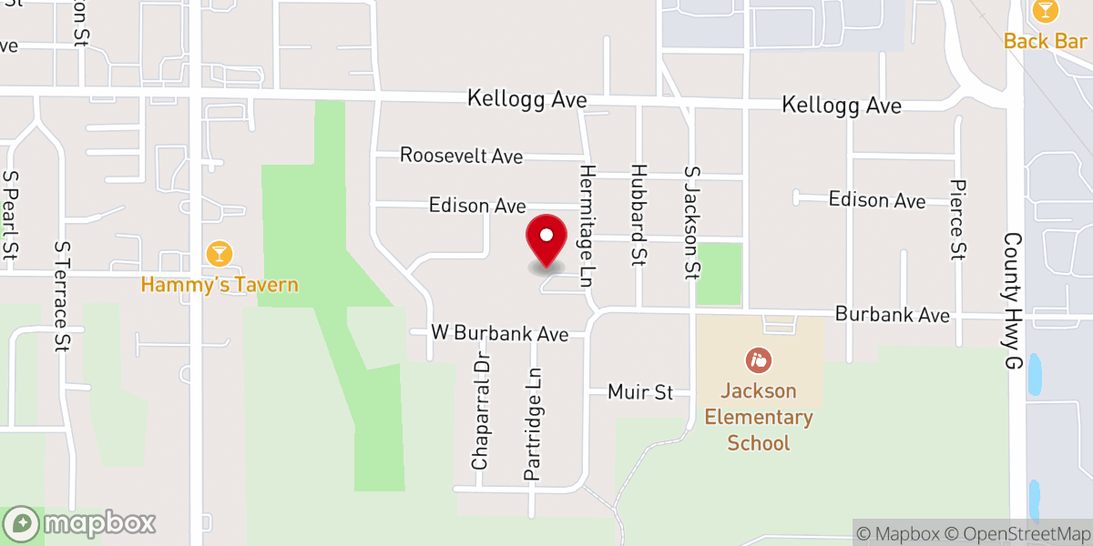 Map showing location of Christ The Rock Church