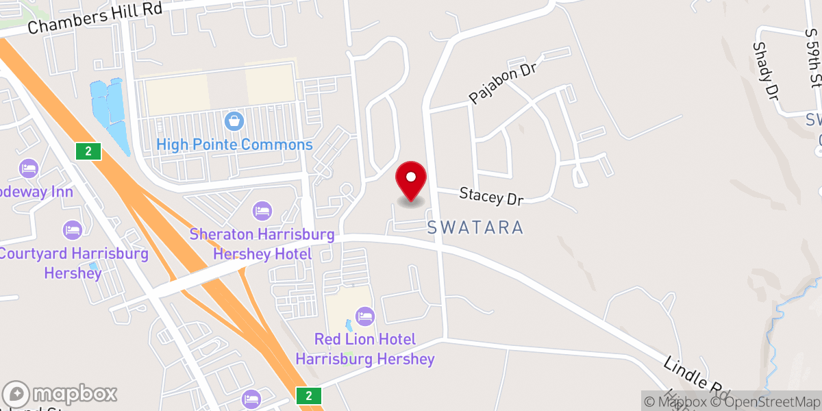 Map showing location of Swatara Church of God